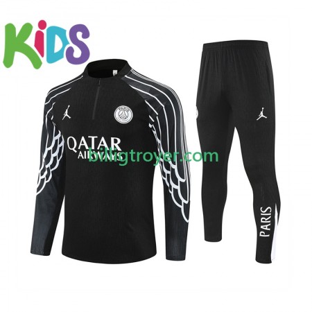 Paris Saint-Germain Barn Svart Trenings Collegegenser Set 2025/26